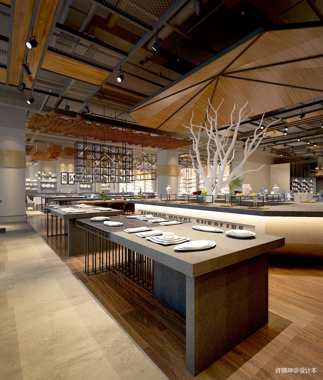 空間敘事與商業(yè)賦能 上海帆舟酒店用品商業(yè)展示1500㎡設(shè)計(jì)解析